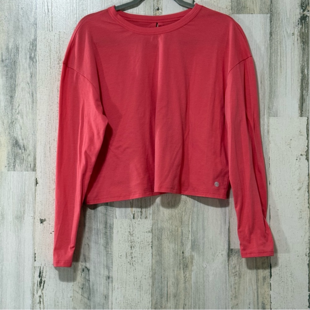 Apana Coral Long Sleeve Top with Cut Outs Back
